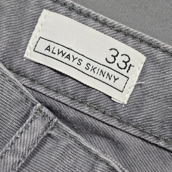 Gap 1969 Gray Always Skinny Jeans Stretch Muted Floral Denim Womens Size 33r Zip - Picture 4 of 9
